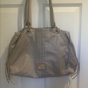 Nine West Taupe Faux Leather Shoulder Bag - Stylish Everyday Carry GUC
